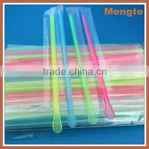 Neon Colorful Plastic Spoon Drinking Straws thumbnail-1