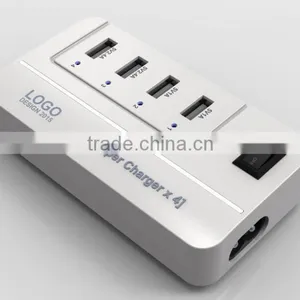 2015 NEW 20W 5V4A 4 Ports High Speed Desktop USB Wall and Travel Charger With Power IQ Technology(White) thumbnail-3