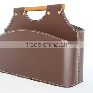 Faux Leather Storage Baskets for Sundries/ Decorative Cardboard Storage Basket thumbnail-4