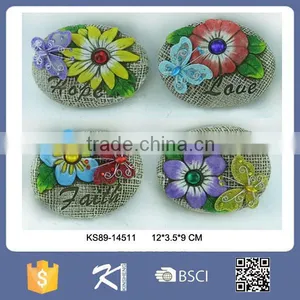 Round Shape Flower Design Outdoor Slate Stepping Stones thumbnail-3