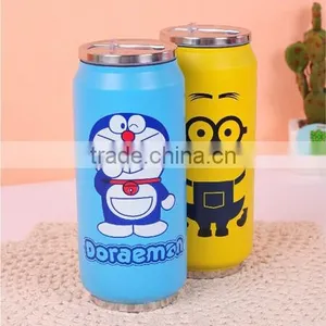 Wholesale Stainless Steel Vacuum Flask Zip-top Bottle With Straw thumbnail-2