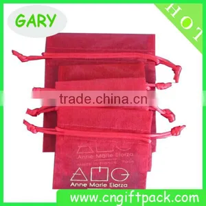 12x16cm China Organza Bags With Logo Ribbon thumbnail-6