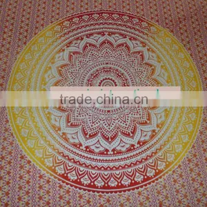 Purple Mandala Wall Tapestry, Indian Cotton Bedding Twin Bedspread thumbnail-5