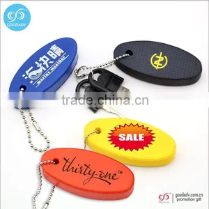 China Custom Keychain Manufacturer Wholesale Souvenirs PU Key Tags Floating Keychains thumbnail-1