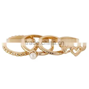 Yellow Gold Wedding Joint Armor Knukle Ring Sets Settings Without Stones thumbnail-1