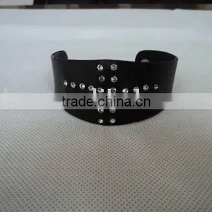 Punk Rivet Bangles Bracelet Leather Women Fashion Design USA Style Factory Direct thumbnail-1