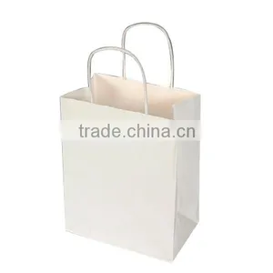 Custom Cheap White/Brown Kraft Paper Bag thumbnail-6