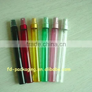 12ml Long Thin Slender Glass Bottle With Plastic Cap & Aluminimum Atomizer thumbnail-1