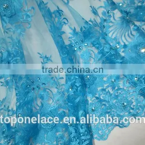 High Quality French Lace Fabric African Bridal Lace Fabrics Embroidery Lace Fabric for Wedding Dress thumbnail-6