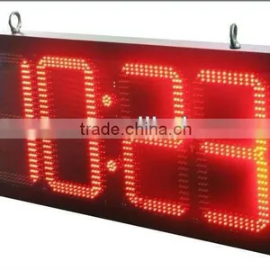 5 Inches Red Color Outdoor Waterproof Led Time And Temperature Sign Board thumbnail-1