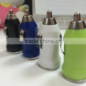Hot Sale!Cheapest Promotional Traveling Colorful Bullet Mini Car Charger thumbnail-4