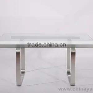 Luxury Furniture Office Furniture Stainless Steel Legs Glass Furniture thumbnail-1