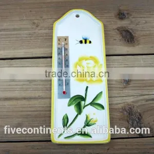 Decorative Ceramic Hand-paint Indoor/Outdoor Thermometer thumbnail-4