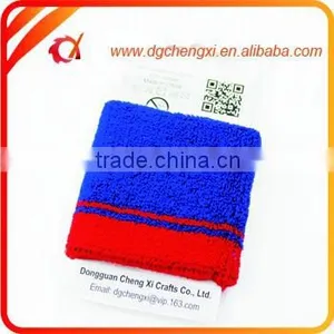 2015 Customized Blue and Red Sports Cotton Wristband &sweatband thumbnail-4