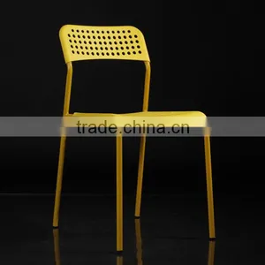 Hot Sale Cheap Restaurant Metal Frame Plastic Chair PM055 thumbnail-5