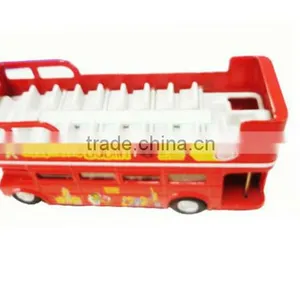 1 72 Die Cast Open-top Double Decker Bus Toy thumbnail-1