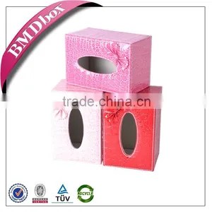 Elegant Design Cheap Leather Tissue Box Holder Cover thumbnail-1