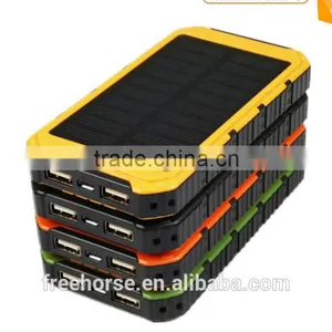 New Arrival Double Output 8000mah Solar Battery Charger for Mobile Phone With Led Camping Light thumbnail-2