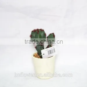 Artificial Cactus Planted in Round Ceramic for Decoration thumbnail-1