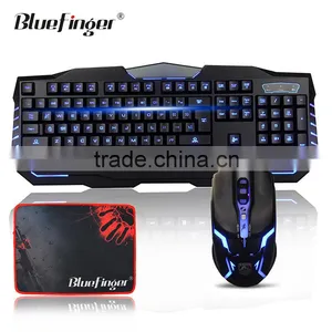 Custom OEM Blue Backlit Computer Keyboard and Mouse Combo thumbnail-6