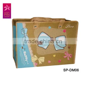 2016 New PP Non Woven Plastic Handbags Women Waterproof Shopping Bags Factory SP-DM thumbnail-3