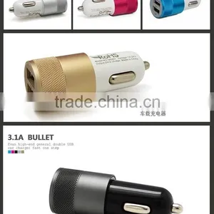 China Manufacture 3.1A Dual USB Car Charger With Bullet Shape Usb Cigarette Car Charger, Car Usb Charger thumbnail-6