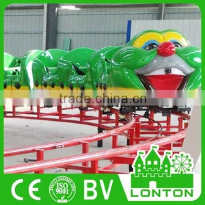 Used Roller Coaster Rides For Sale In China Children Caterpillar Train With Track thumbnail-5