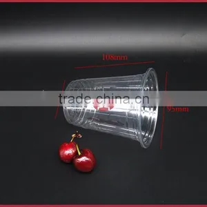 APET Material Plastic Disposable Cup With Dome Flat Lid 400ml 14oz High Transparent thumbnail-2