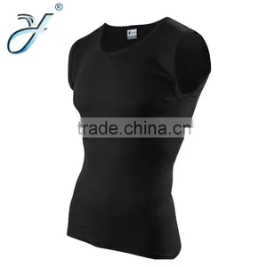 High Quality Men's Sleeveless Cotton White Fitness Tank Tops and Vest thumbnail-4