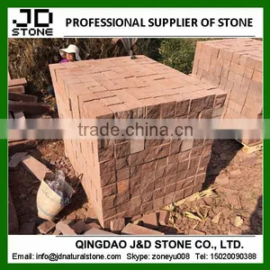 Cheap Red Sandstone Natural Split Driveway Patio Paving Stone thumbnail-1