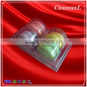 Plastic 4 Pcs Macaron Insert Wholesale Blister Tray Pacakging in Custom Design thumbnail-4