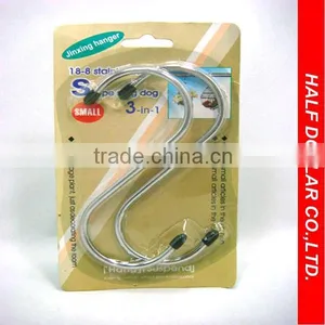 2pcs Stainless Steel "S" Hangers, 3 in 1 Hangers For One Dollar Item thumbnail-1
