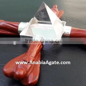 Red Jasper Angels Energy Generator With Crystal Quartz Pyramid thumbnail-2