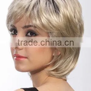 Synthetic Hair Wig, Blonde Short Synthetic Full Lace Wigs for White Women thumbnail-4