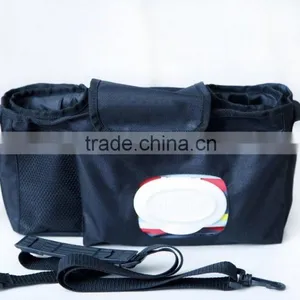 2016 High Quality Stroller Organiser With Shoulder Strap , Stroller Organizer With Diaper Wipes Pocket ,baby Stroller Organiser thumbnail-4