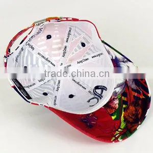Custom Red Flat Brim 3D Embroidered Logo Baseball Cap thumbnail-6