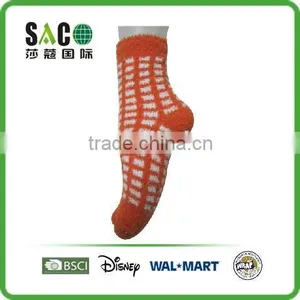 Fashion Warm Fluffy Small Block Colourful Women Socks thumbnail-3