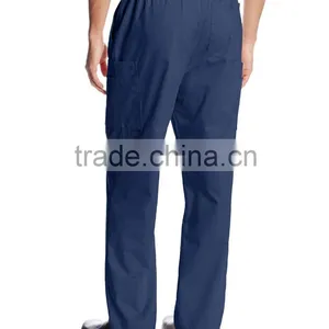 OEM Cotton Polyester Plain Machine Wash Elastic Waist Zipper Fly Mens Heavy-duty Cargo Pocket Work Pants thumbnail-2