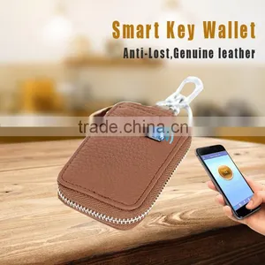 Security Fashion Small Male Leather Purse With Bluetooth thumbnail-1