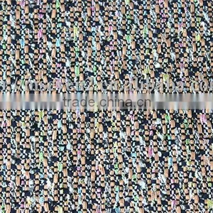 Houndstooth Polyester Viscose Wool Fabric, 100% Wool Tweed Fabric for Formal Wear thumbnail-2