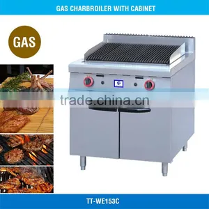 Commercial Gas Charcoal Grill - Lava Rock, 128KG, 58004 BTU, TT-WE153C thumbnail-1