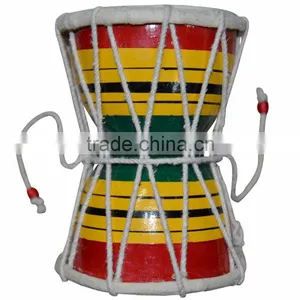 PROFESSIONAL HANDMADE INDIAN RELIGIOUS SHIVA FOLK MUSICAL DAMROO DAMRU thumbnail-1