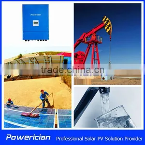 Powerician 30KW Solar Pumping System Agriculture Irrigation Solution Rated Flow 60CBM/h Head 122m NO.AK60-122-30K thumbnail-1