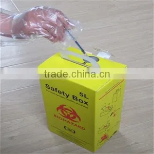 Free Samples High Quality Medical Equipment Kraft Waste Bin for Syringe 10L thumbnail-1