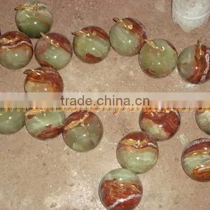 Factory Made Buy Cheap PURE Home Decoration ONYX APPLE WITH BRASS LEAF HANDICRAFTS thumbnail-5