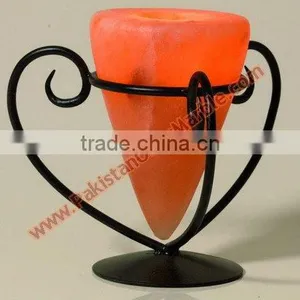 WROUGHT IRON SALT CANDLE HOLDER & TEALIGHTS thumbnail-4