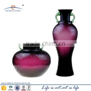 Wholesale Murano Modern Art Oval Glass Flower Vase of Crystal Factory thumbnail-1