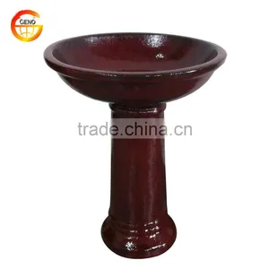 Rusty Red Terracotta Bird Bath for Wholesale thumbnail-1