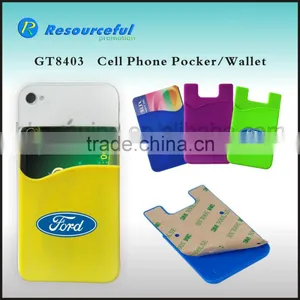 Cuntom Made 3M Adhesive Smart Phone Pocket/silicone Phone Card Holder thumbnail-6