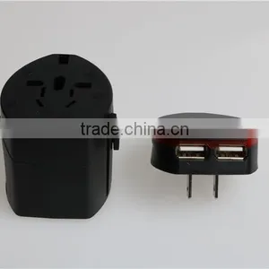 Hot Selling Dual USB Universal Adapter Set With 100mA Output Travel Adapter Set With UK/EU/AU/US Plug for Mobile Phone thumbnail-2